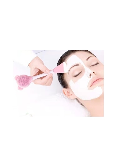 Silikon Yüz Temizleme Fırçası Ve Maske Uygulama Spatulası
