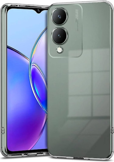 Prolysus Vivo Y17s Kılıf Kamera Korumalı Şeffaf Yumuşak Silikon Kılıf