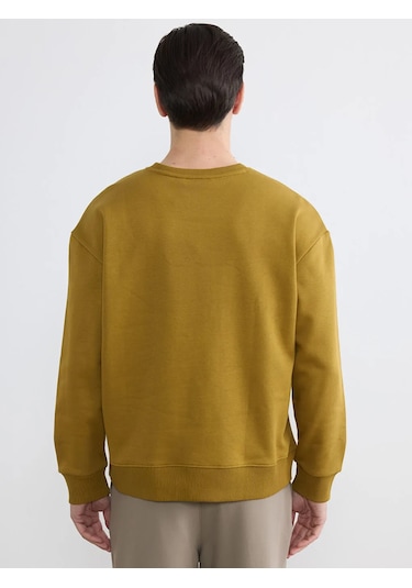 Lc Waikiki Yeşil Erkek Bisiklet Yaka 3 İplik Şardonlu Sweatshirt