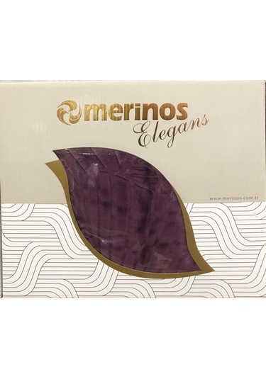 Merinos Embos Tek Kişilik Kutulu Battaniye 160 X 220 Mürdüm