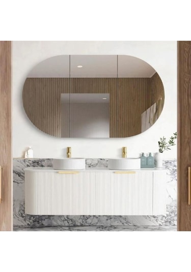 Duvar Aynası, Dekoratif Ayna, Konsol Aynası, Hol Aynası, Dresuar Aynası, Banyo Aynası 180 X 60 Gümüş GÜMÜŞ
