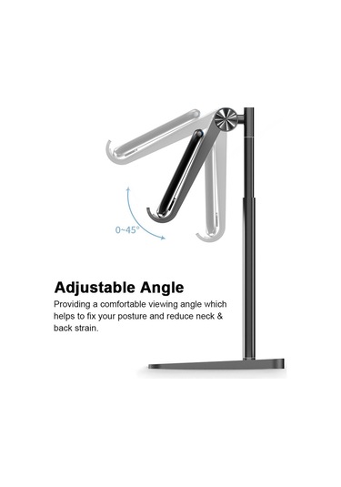 Singree Evrensel Masaüstü Telefon Ve Tablet Standı - Ayarlanabilir Açı, Kaymaz Taban, Şarj Deliği