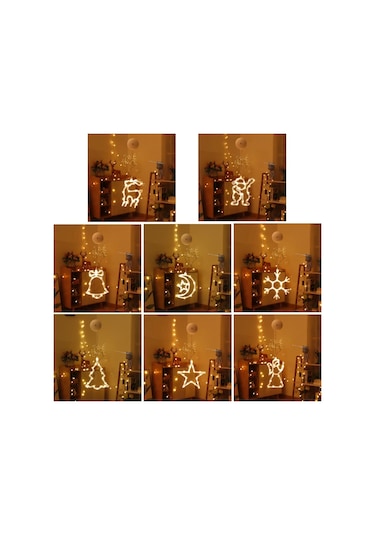 Noel Yılbaşı Dekorasyonu Led Asılı Işık Yıldız