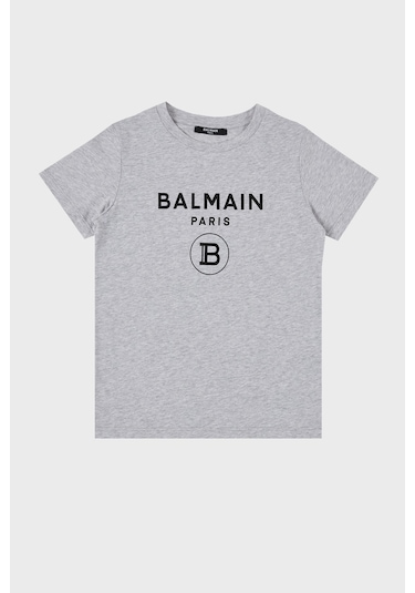 Balmain Çocuk T Shirt 6m8701 Mx030 905ne Gri Gri Balmain Çocuk T Shirt 6m8701 Mx030 905ne Gri Gri