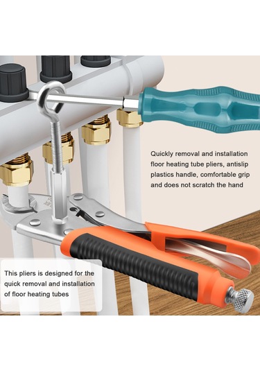 Kosona Yerden Isıtma Boru Pensesi - Kaymaz Tutma Kolu İle Profesyonel Montaj Aleti