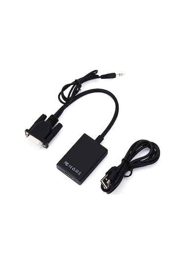 Vga To Hdmi Ses Video Dönüştürücü Çevirici Kablo Converter