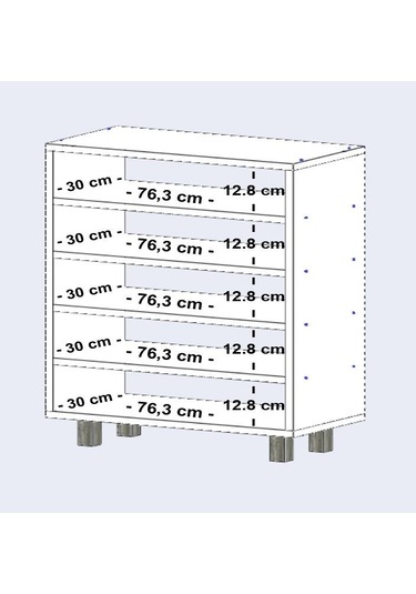 Kenzlife Ayakkabılık Galoş5 Cvzbyz 83 080 32 Kapaklı 5 Raflı 20 Çift Ayakkabı Kapasitesi Ahşap