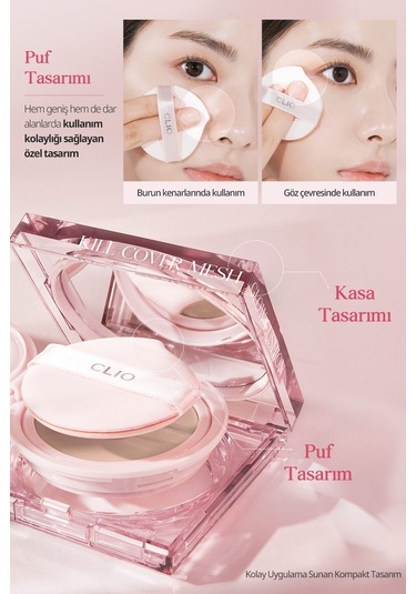 Clio Kill Cover Mesh Glow Cushion + Refill SPF50+ 3 Linen
