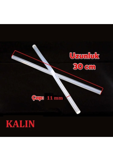 Winnboss Kalın Şeffaf Sıcak Mum Silikon 11mm 30cm 10 Adet