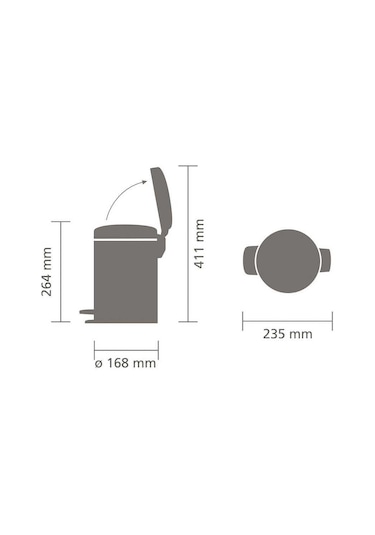 Brabantia Çöp Kutusu 3 Litre Newicon Beyaz 112126 Beyaz