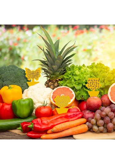 Dofolink 100 Adet Çift Taraflı Zararlı Ötücü, Bitki Koruma Yapıştırıcı 20 Kelebek, 20 Havuç, 20 Köpek, 20 Çam, 20 Baykuş Desenli , Toksik Olmayan, Su Geçirmez, Seralar Ve Bahçeler İçin