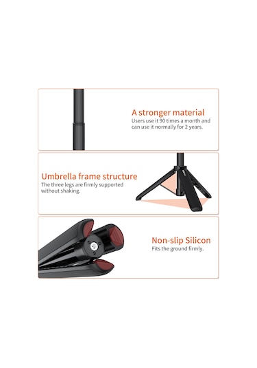 Vrıg Tp-08 Spor Kamerası Selfie Çubuğu Tripod Standı Alüminyum Alaşım 51cm/20.1in Maks. Gopro 11/10/9 Vlog Selfie Çubuğu 58847362