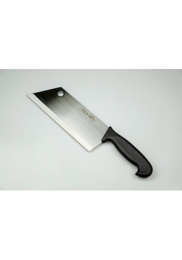 Atlantik 20Cm Paslanmaz Çelik Et Satır (Siyah Plastik Saplı) 4172
