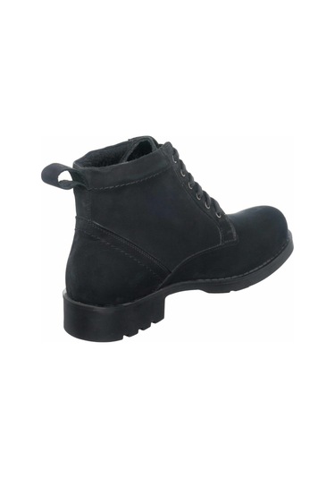 41-42-43-44 Numara F632 Siyah Yağlı Dana Nubuk Rahat Geniş Kalıp Süspansiyonlu Taban Üst Kalite Büyük Numara Erkek Bot Siyah