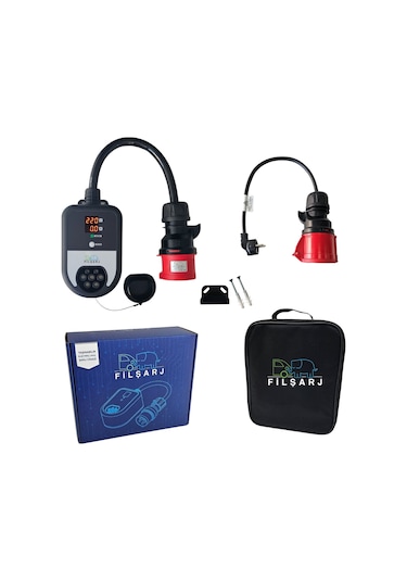 Elektrikli Araç Şarj Paketi 22Kw Şarj Cihazı + 5 Metre Tip 2 Kablo