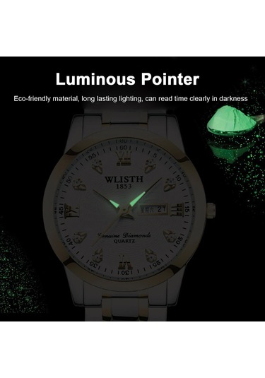 Leezsing Wlısth Q351 Kuvars Saat Erkekler Ve Kadınlar İçin Klasik İş Resmi Saat Su Geçirmez Paslanmaz Çelik Kayış