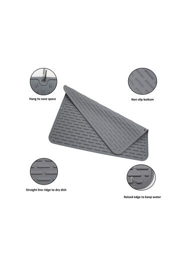 Gri Kalın Silikon Esnek Kesme Tahtası Tersine Çevrilebilir, Saklaması Kolay, Tekrar Kullanılabilir, Kaymaz, Isıya Dayanıklı Bulaşık Makinesinde Yıkanabilir Diğer
