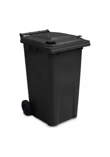 Siyah Plastik Çöp Konteyneri 240 Litre Konteyner - A+ Isıya Karşı Siyah