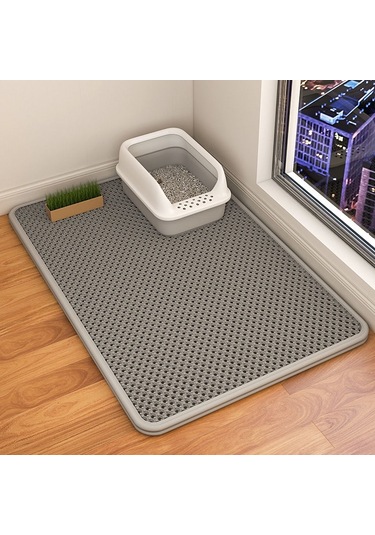 Sones 45 X 30cm Filtreleme Ve Sıçramaya Dayanıklı Çöp Mat Pet Çift Katmanlı Eva Yatak Pedleri