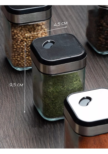 Imrun Kapaklı Dozajlamaya Sahip Baharatlıklar, 12 Adet 219332479 Metal