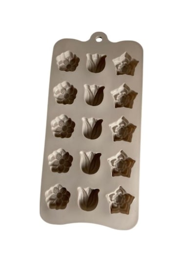 Silikon Çikolata Kalıbı Laleli 21 11 Cm