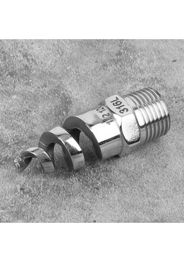 Lemestar 316l Paslanmaz Çelik Spiral Nozzle, Erkek Vida Bağlantılı, 60 -180 Açı, Boş/sert Konik Sprey, G1/2 Dn15