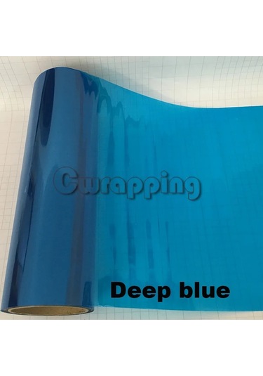 Koyu Mavi- 40 Cm X 150 Cm-oto Araba Tonu Far Arka Lambası Sis Işık Vinil Duman Film Levhası Etiket Kapak Araba Şekillen