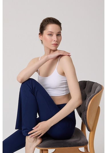 Cottonhill Pamuklu İnce Askılı Kadın Crop Top Büstiyer 2'li Paket Renkli Çok Renkli