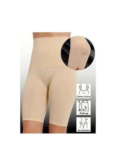 Kalça Kaldırıcı Popo Destekli Yüksek Bel Dikişsiz Seamless Ten Korse Tayt Ten