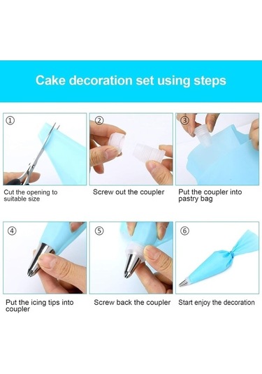 Maoyaya 72 Parça Buzlanma Boru Çantaları Ve Uçları Seti - Kek, Kurabiye Dekorasyon Kiti - 42 Adet Pembe Buzlanma Uçları Pembe