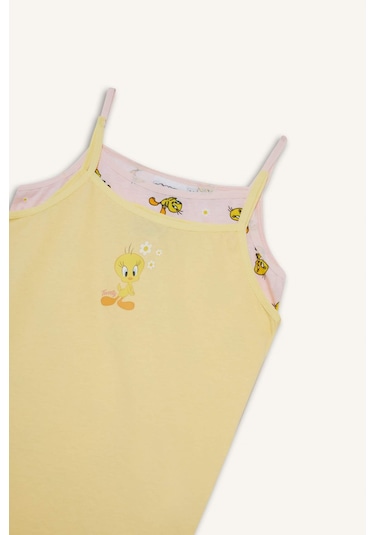 Defacto Kız Çocuk Looney Tunes 2li Atlet F8636a825auyl127 Sarı