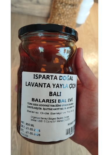 Lavanta Balı 850gr -yöresel Bal