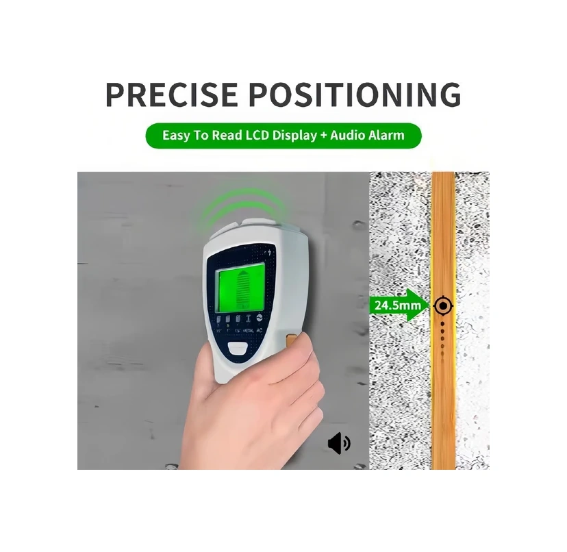 Oldfriend Pil İstasyonlu 5 İn 1 Dedektör - Dijital Duvarda Metal Ahşap Kablo Boru Tarayıcı