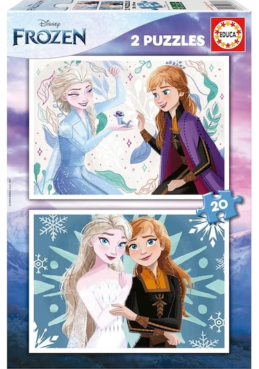 Educa 2x20 Parça Disnet Frozen Puzzle - 19736 - 3-5 Yaş Kız Çocuk 1 Adet