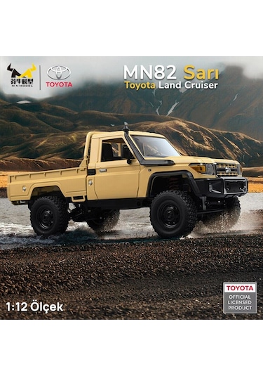 Mn Model Mn82 1/12 Toyota Land Cruiser Lc79 4wd Rc Model Crawler Offroad Uzaktan Kumandalı Araba Truck Rtr Lisanslı Sarı+dahili Işık Seti