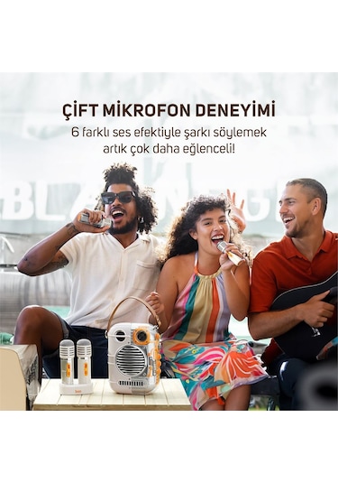 Divoom Spark Pro Çift Karaoke Mikrofonlu 80 W Bluetooth Hoparlör