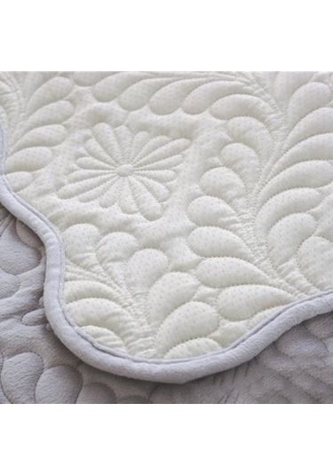 Willowhaven Sonbahar-kış Hamsi Desen Kısa Peluş Kaymaz Yastık, Kanepe Yastığı, Havlu, Örtü - Açık Gri 70x90/ Açık Gri