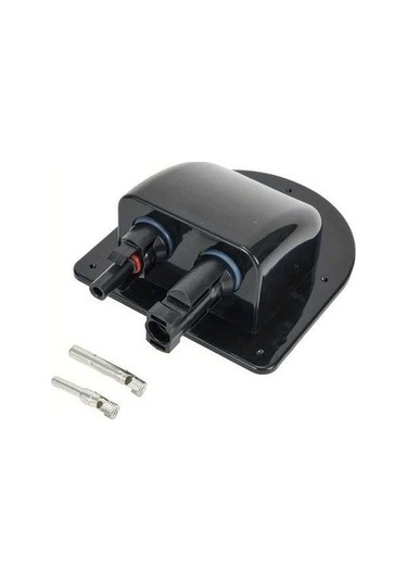 Trendooze Cloud011 Dayanıklı Çift Delikli Abs Fotovoltaik Rv Bağlantı Kutusu Siyah Su Geçirmez Kilitli Mekanizma Siyah