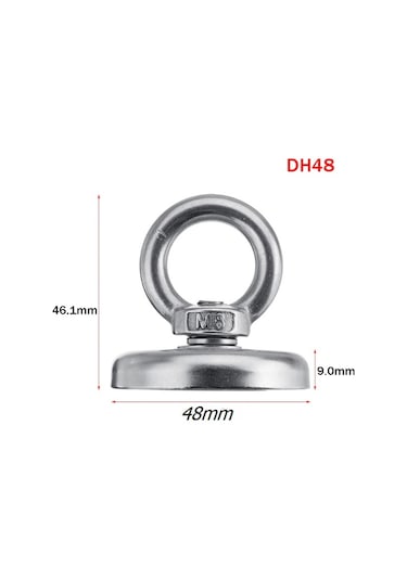 Magnet Fishing, Halatlı Güçlü Neodyum Mıknatıs Balıkçılığı Seti 48Mm