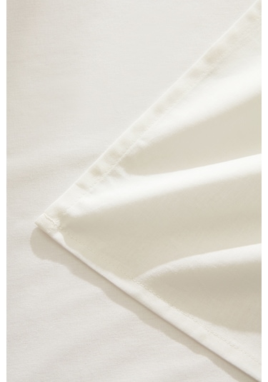 Kaşmir Home Basic %100 Pamuk Çift Kişilik Çarşaf Takımı Offwhite Beyaz