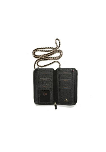 Black Cüzdan & Kartlık Kadın Diğer 2807 Roncato Flother Skın Wallet Telephone Card Holder Siyah