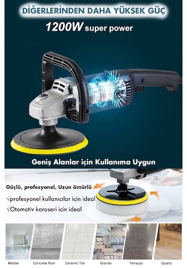 Assur ASR405-02-07 180 MM Pasta Cila Polisaj Zımpara Mavi