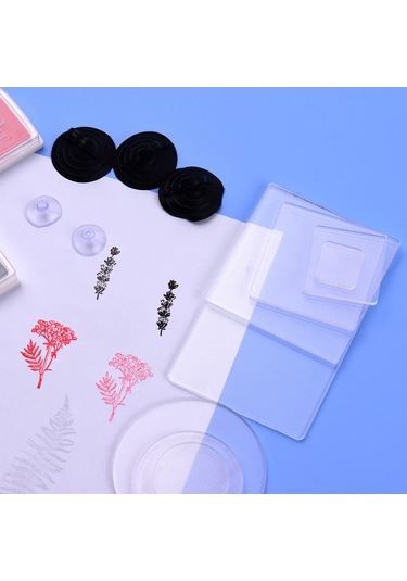 Lemestar "16 Parçalı Dıy Damga Seti - 3 Yuvarlak, 8 Kare, 5 Emici Ped İle Özel Tasarım"