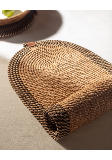 Alsace Masa Runner - Naturel/siyah Çok Renkli