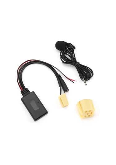 Moveevo Fiat Lancia Alfa Romeo İçin Bluetooth 5.0 Aux Adaptörü - Müzik Dinleme Ve Konuşma Fonksiyonu, Plug & Play, Yüksek Kaliteli Ses Iso 6pin