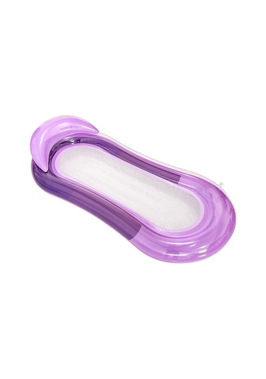 Shineyee Yumuşak Gradient Yeşil Sırtlı Su Yatağı - Kol Dayaklı, Ağ Ceblili, Katlanabilir, Yüzme Ve Dinlenme İçin Havlu/ Gözlük Depolama Özelliği