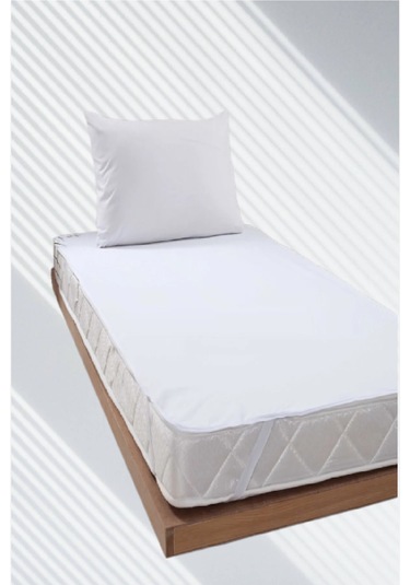 Altın Karma Tek Kişilik Alez 90x200 Cm Micro Kumaş Sıvı Geçirmez Beyaz