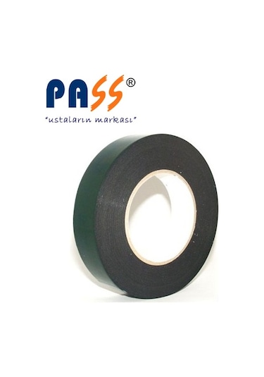 Pass Çift Taraflı Köpük Bant 36 MM x 10 M Yeşil Siyah