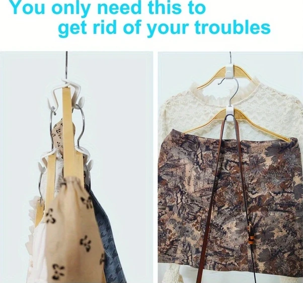 Xuweiwei 9lu Pembe Çağdaş Plastik Kademeli Askı Seti, Duvar Montajlı Tasarruflu Dolap Düzenleyici Pembe