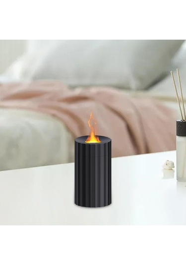 Suntek Alev Efektli Hava Nemlendirici Uçucu Yağ Difüzör Siyah